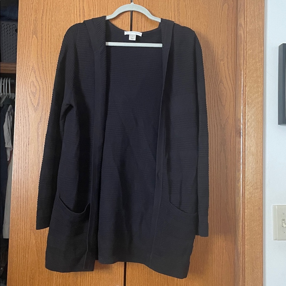 Christopher & Banks Lightweight Long Hooded Cardigan.